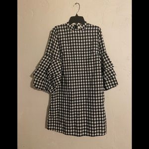 Black and white checkered dress